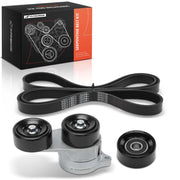 A-Premium front view of complete kit showing belt, tensioner, idler pulley improving fit
