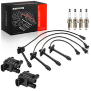 A-Premium front view of coil and plugs showing complete replacement kit benefits