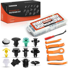 A-Premium front packaging showing full Nissan Rogue clip kit and benefits