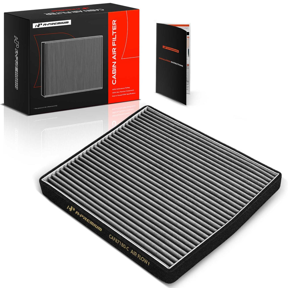 A-Premium front packaging showing Volvo-compatible cabin filter and fitment benefits