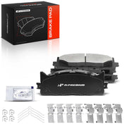 A-Premium front packaging showing complete brake pad kit and benefits