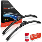 A-Premium front packaging showing both blades and included towel for quick replacement