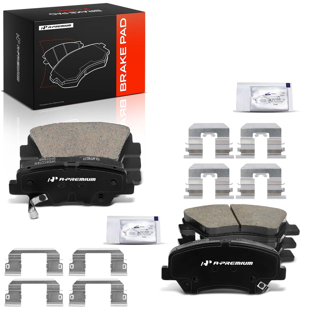A-Premium front pad packaging showing fitment and benefits