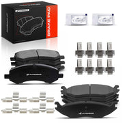 A-Premium kit packaging showing full front and rear brake pad set and hardware benefits quick installation