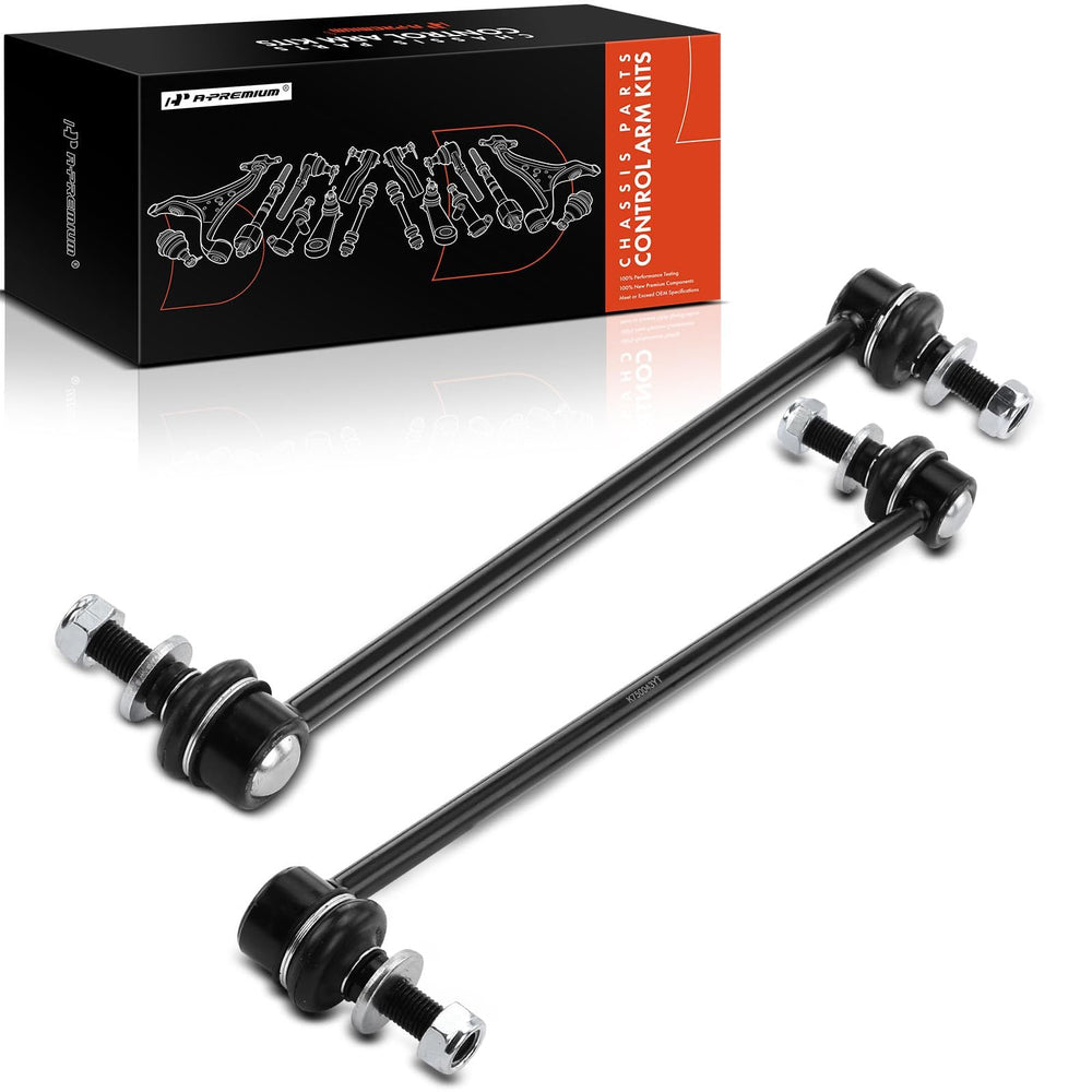 A-Premium front view of sway bar link showing shape and fit for correct replacement