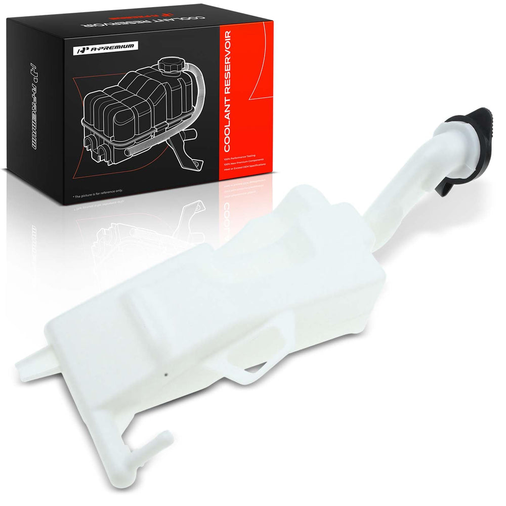 A-Premium front view expansion tank showing fit and form, ensures reliable coolant recovery