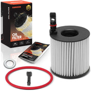 A-Premium front view of oil filter showing robust housing and fitment benefit