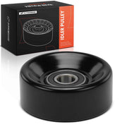 A-Premium front view idler pulley showing mounting face and fitment benefit