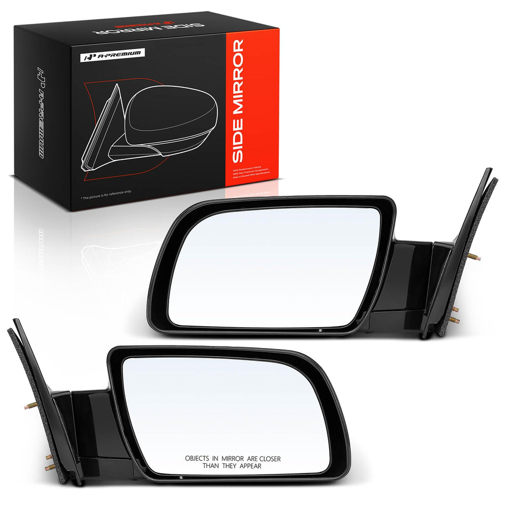 A-Premium front view of both mirrors showing black housings and factory-fit appearance