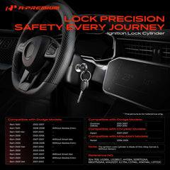 A-Premium ignition lock cylinder with two keys highlighting ready-to-install convenience