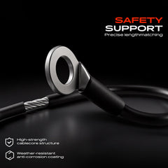 A-Premium cable installed on driver side tailgate demonstrating secure support