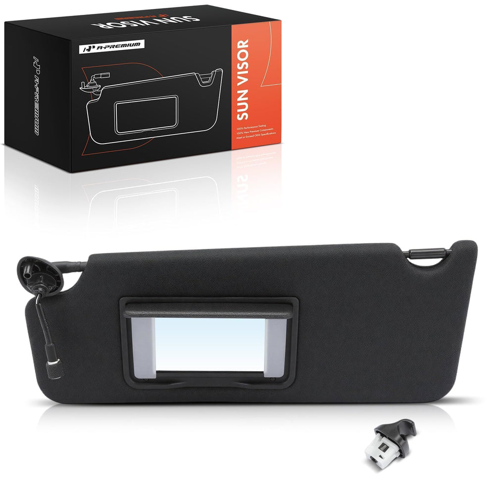 A-Premium front view sun visor showing clean fit and factory look benefit