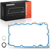 A-Premium front view of lower oil pan gasket showing exact-fit shape and seal benefits
