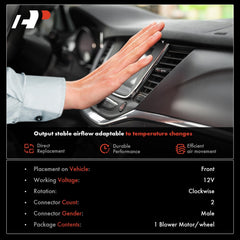 A-Premium motor label and connector showing plug-and-play convenience
