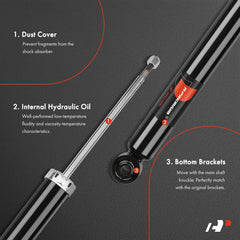 A-Premium rear shock mount detail highlighting S1 upper and E2 lower mounts