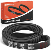 A-Premium serpentine belt front view showing full 6-rib design and fit