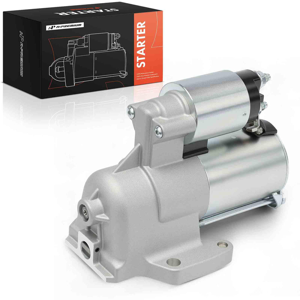 A-Premium starter front view showing housing and starter motor reliability