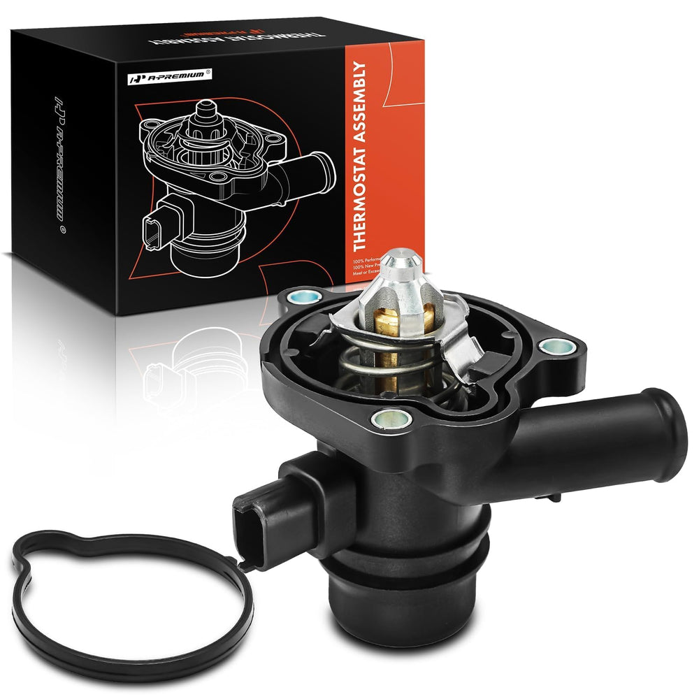 A-Premium front view of thermostat housing showing fit and durability benefit