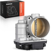 A-Premium throttle body front view showing flange and benefits of direct-fit replacement