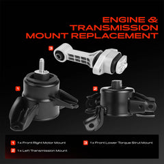 A-Premium torque strut mount detail illustrating reinforced rubber benefit