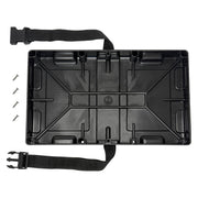 A.A battery tray front view showing sturdy construction and fit