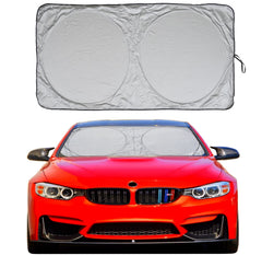 A1 Shades front windshield cover installed reducing glare and heat