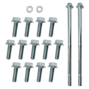 A.A bolt kit front view showing all bolts and washers, clear organization for quick use