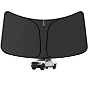 aatoppus F150 front view installed showing full windshield coverage and cooler cabin