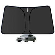 aatoppus Sentra front view installed showing full-coverage and cooler cabin