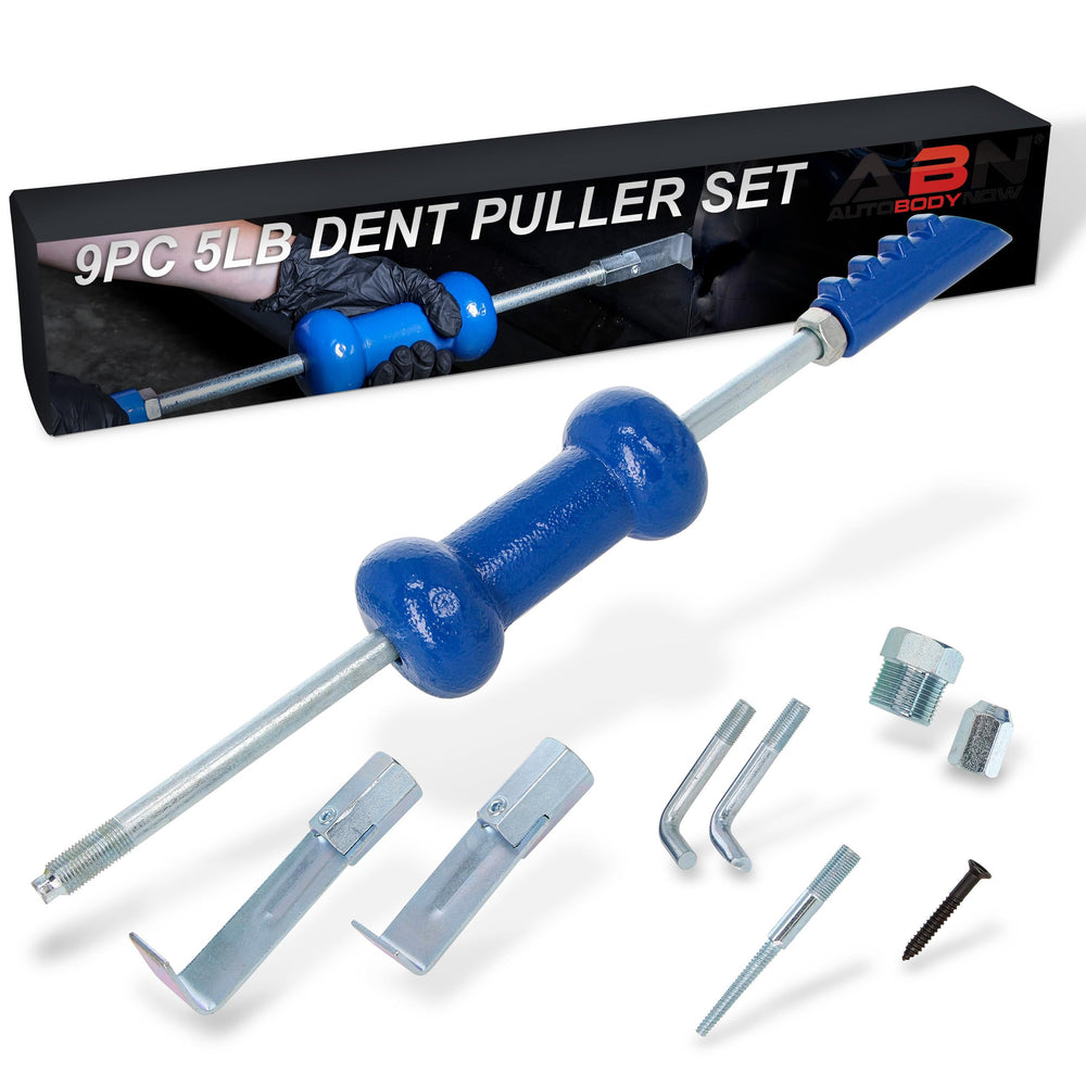 ABN slide hammer front packaging showing kit and benefit of organized storage