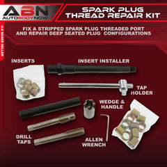 ABN close-up of taps and inserts showing HSS cutting profile for durable rethreads
