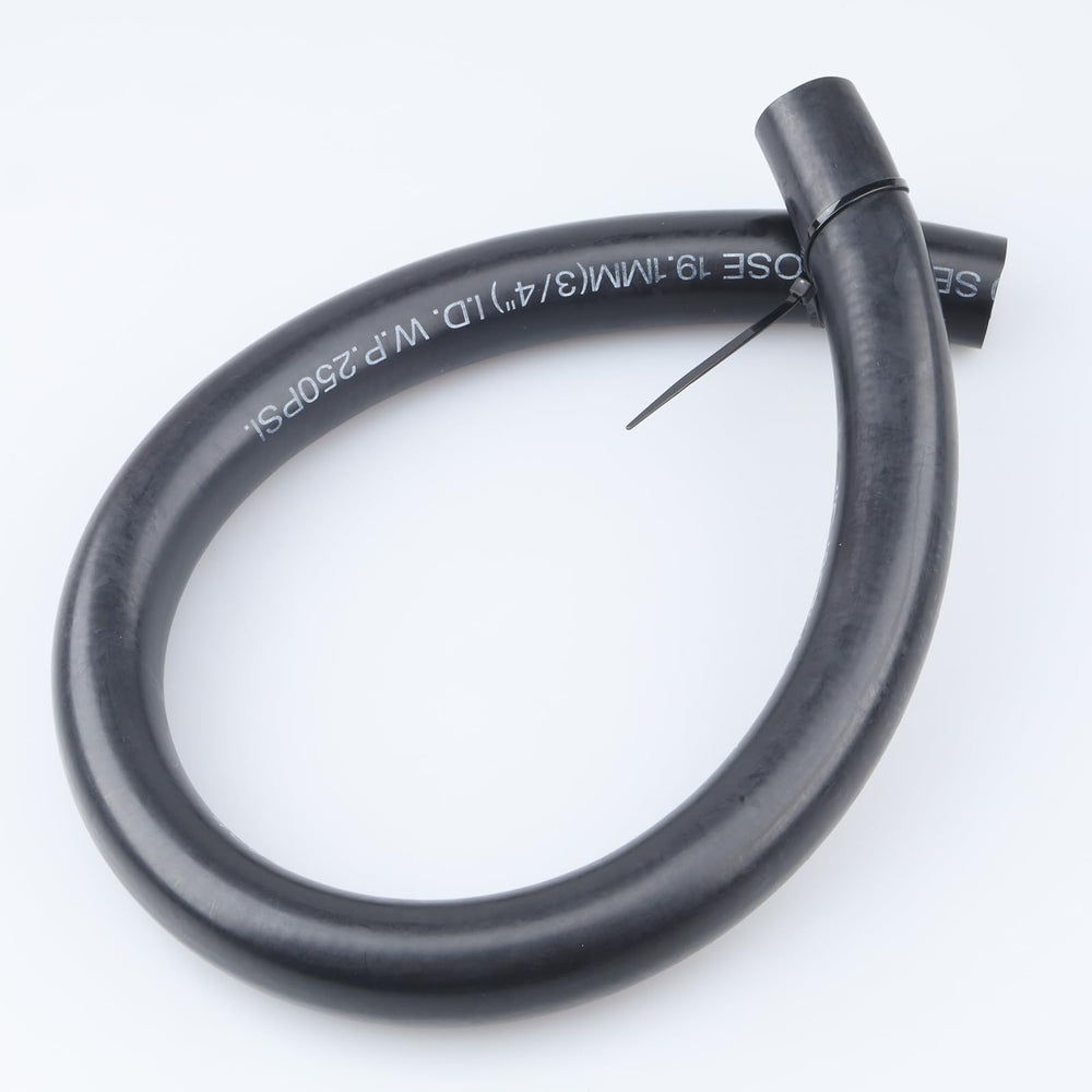 AC PERFORMANCE front view of 2ft push-on hose showing fitment benefit