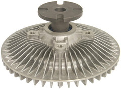 ACDelco professional fan clutch front view showing silver finish and accurate fit benefits