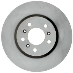 ACDelco rotor frontal face close-up showing smooth surface for quieter braking