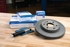 ACDelco rotor installed on hub in workshop demonstrating easy replacement