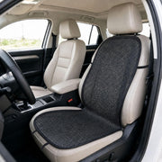 acdiac front view of black seat cushion showing full coverage and neat fit