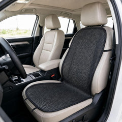 acdiac front view of black seat cushion showing full coverage and neat fit