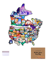 ACIMONE front packaging showing flat USA and Canada maps ready to apply
