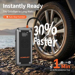 Acmount W160 LCD display and control buttons showing pressure and battery readouts