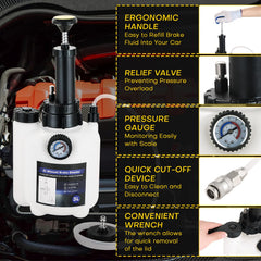 Acymner four reservoir adapters arranged to show fit options for many vehicles