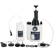 Acymner front view of pump and 1L bottle showing compact design and easy setup