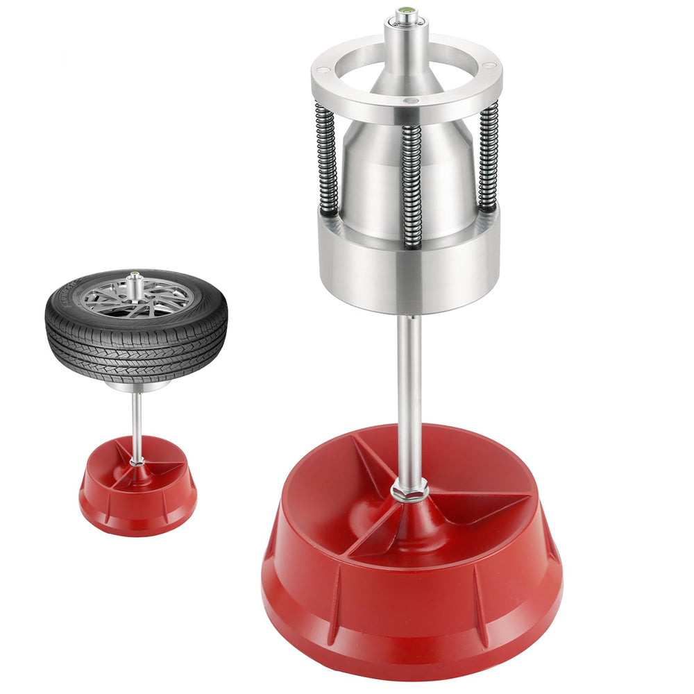 Acymner front view of balancer showing compact stable base and portability benefit