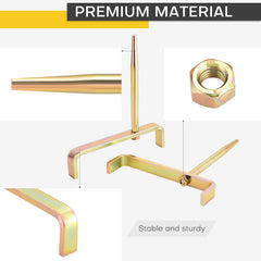 Acymner detail of 0.63-inch pin and fastener adding rigidity and safety