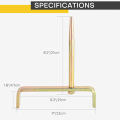 Acymner close-up of tapered mandrel for accurate centering and secure fit