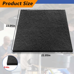 Acyoyava expanded pad placed in a drain pan during oil change, reduces splatter