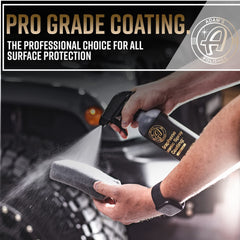 Adam's Polishes UV flashlight activating ceramic glow tracers to verify coverage