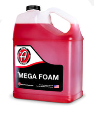 Adam's Mega Foam gallon front label showing product branding and size