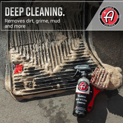 Adam's Polishes brush agitating mat foam to restore rubber finish