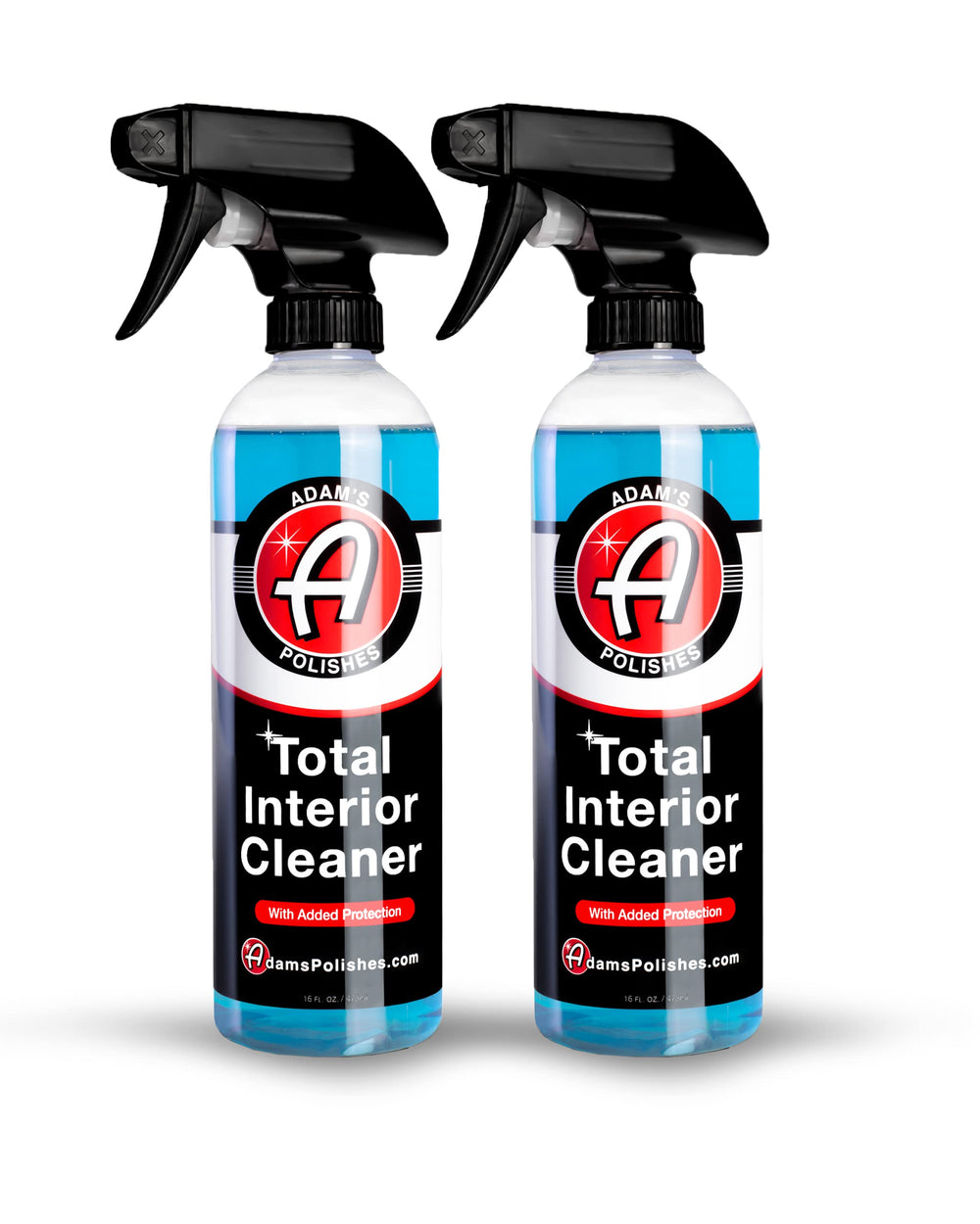 Adam's Polishes front packaging two 16oz bottles showing product benefits
