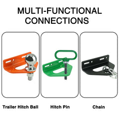 Adorish hitch head with 3/4 inch hole showing towing options benefit: versatile connections